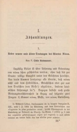 531-557 Ueber neuere und ältere Deutungen des Wortes Missa