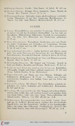 Gläser (Nr. 66-75)