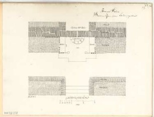 Wasserkunst in einem Park (Quellfassung) Monatskonkurrenz Februar 1909: Lageplan mit Grundriss 1:40; Maßstabsleiste