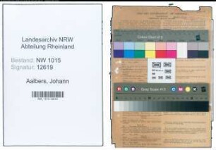 Entnazifizierung Johann Aalbers , geb. 12.07.1890 (Ausfuger)