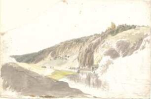 Neureuther, Gottfried von; Essing; Landschaftsstudie mit Burg Randeck - Studie