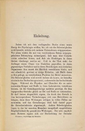 Wegweiser zu einer Psychologie des Geruches