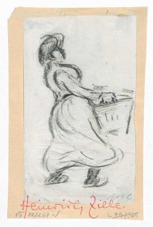Frau mit Wäschekorb