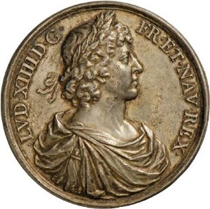 Medaille von Jean Warin auf König Ludwig XIV. von Frankreich anlässlich der Heirat mit Maria Theresia von Spanien, 1660
