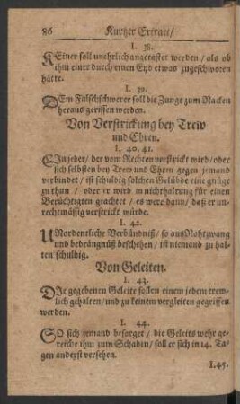 Von Verstrickung bey Trew und Ehren.