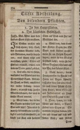 Eilfte Abtheilung. Von besondern Pflichten.