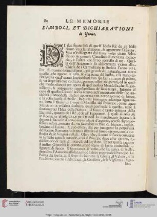 Simboli, et Dichiaratione di Giove