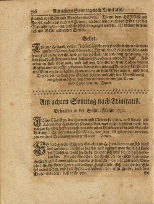 Am achten Sonntag nach Trinitatis.