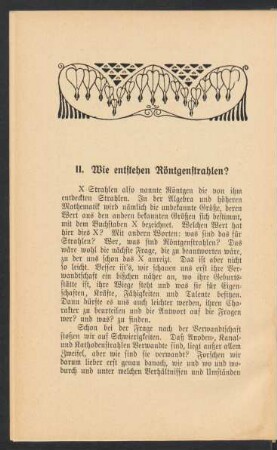 II. Wie entstehen Röntgenstrahlen?