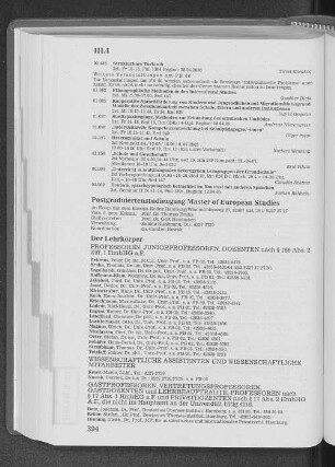 Postgraduiertenstudiengang Master of European Studies