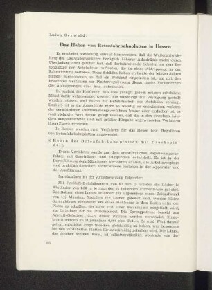 Das Heben von Betonfahrbahnplatten in Hessen