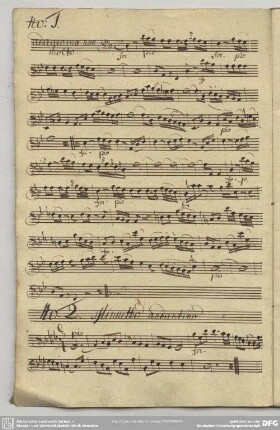 1. Pugnani, Gaetano, Sinfonien, Es-Dur <2. Menuett>