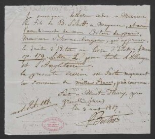 Verlagsschein über Opus 179