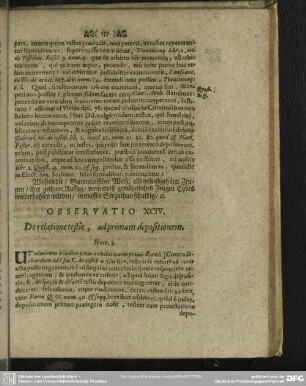 Observatio [CIV.] De relatione testis, ad primam depositionem