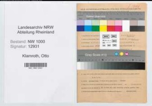 Entnazifizierung Otto Klamroth, geb. 04.07.1890 (Buchhalter)