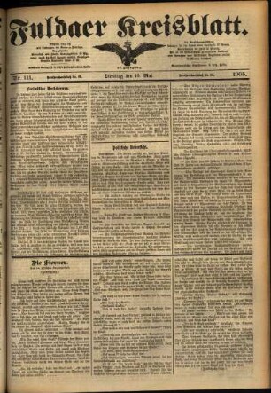 Ausgabe vom Dienstag, den 16. Mai 1905.