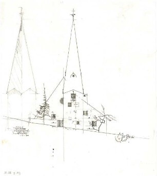 Gsaenger, Gustav; Fischbachau (Bayern); Ev. Kirche - Westseite (Ansicht)