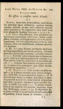 Titulus XXIX. De officio et potestate iudicis delegati.