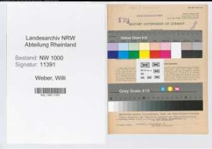Entnazifizierung Willi Weber, geb. 25.03.1913 (Psychologe)