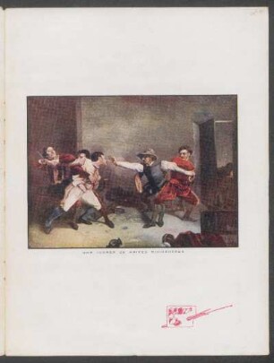 "Una jugada de naipes accidentada" - [Ilustración]