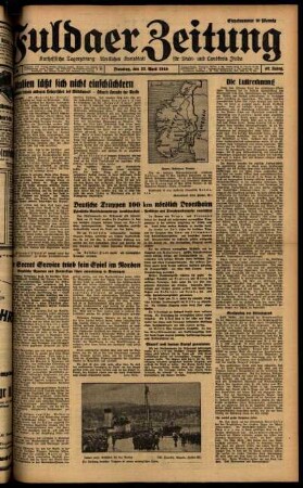 Ausgabe vom Dienstag, den 23. April 1940.