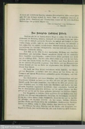 Das königliche Lustschloß Pillnitz