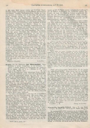 331-332 [Rezension] Sträter, Hermann, Das Männerapostolat