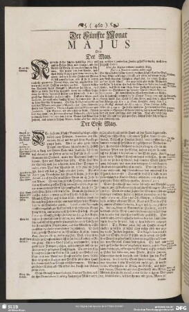 Der Fünffte Monat Majus Oder Der May