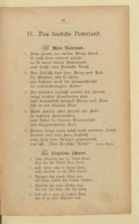 IV. Das deutsche Vaterland