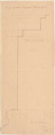 Fischer, Theodor; Würzburg, Münsterplatz; Sparkasse - Deckenprofil im Sitzungssaal (Detail)