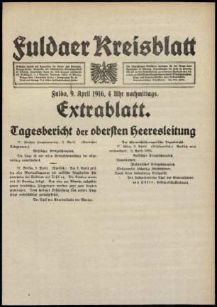 Ausgabe vom Sonntag, den 09. April 1916.