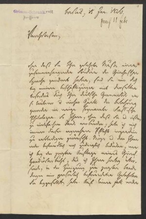 Brief an Jacob Grimm : 15.01.1826