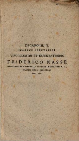 Dissertatio inauguralis sistens experimenta quaedam de nervorum laesionibus