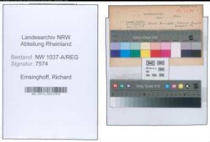 Entnazifizierung Richard Emsinghoff , geb. 00.00.0000 ()