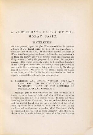 A Vertebrate Fauna of the Moray Basin, I