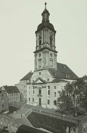 Gera, Salvatorkirche : Gera. Salvatorkirche (1717-1720; D. Schatz). Ansicht von Südwest