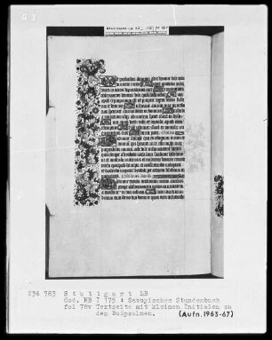 Liber horarum — Kleine Initialen und Teilbordüre, Folio 78verso