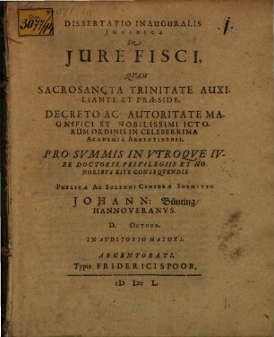 Diss. ... de iure fisci