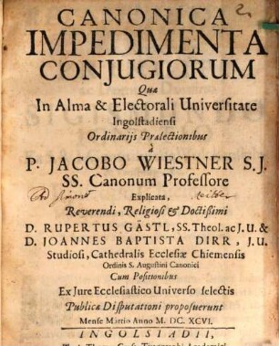 Canonica Impedimenta Conjugiorum
