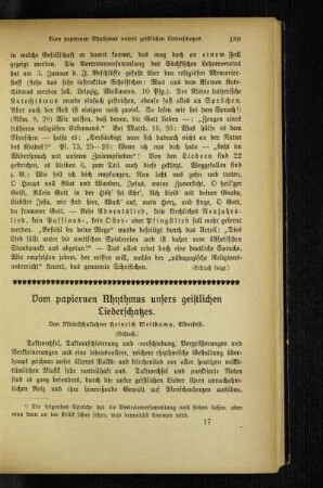 Vom papiernen Rhythmus unsers geistlichen Liederschatzes : (Schluß)