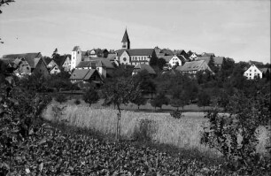 Göschweiler: Blick auf Göschweiler, Vordergrund Kornfeld