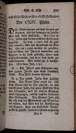Der CXIV. Psalm.