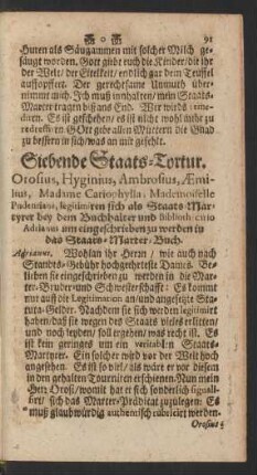 Siebende Staats-Tortur.