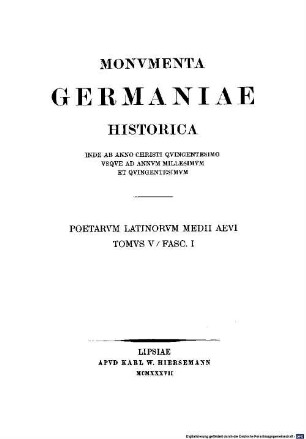 Monumenta Germaniae Historica. 5,1/2, Die Ottonenzeit ; Teil 1 und 2