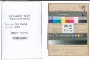 Entnazifizierung Richard Nerger , geb. 30.10.1901 (Angestellter)