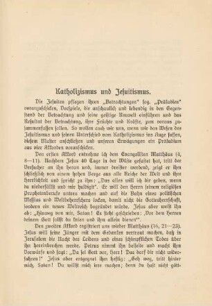 Katholizismus und Jesuitismus
