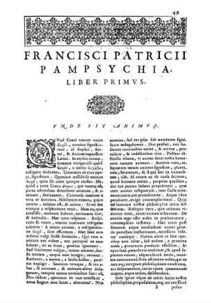 Francisci Patricii Pampsychia