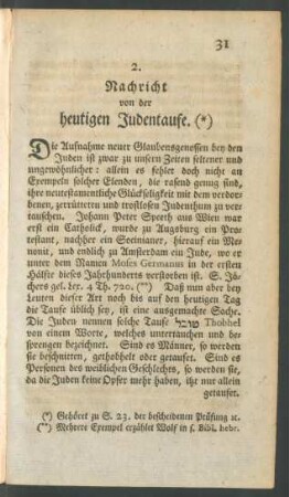 2. Nachricht von der heutigen Judentaufe