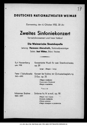 Zweites Sinfoniekonzert