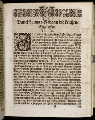 Dancksagungs-Rede an die Leichen-Begleiter.